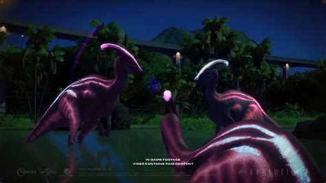Camp Cretaceous Bioluminescent Parasaurolophusjurassic World Evolution 2 Youtube