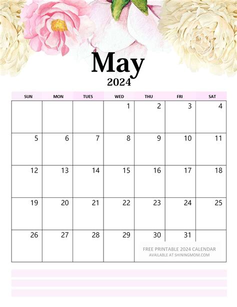Your Free 2024 Floral Calendar Printable Is Here