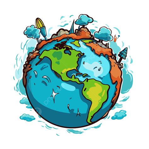 Bola Dunia Gratis Vektor Gambar Clipart Stiker Bumi Di Luar Angkasa