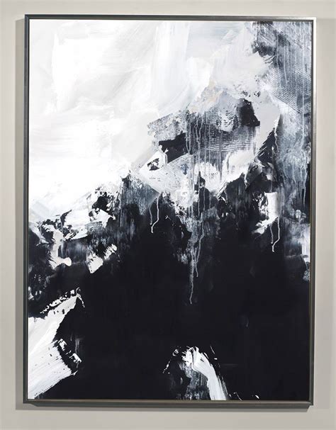 Large Abstract Black And White Oil Paintingrich Texture Painting