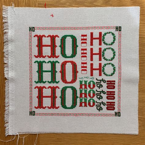 Ho Ho Ho Christmas Cross Stitch Pattern PDF Beginner | Etsy | Modern ...