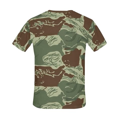 Rhodesian Brushstroke Camouflage V3 T Shirt For Men Rhodesian Brushstroke