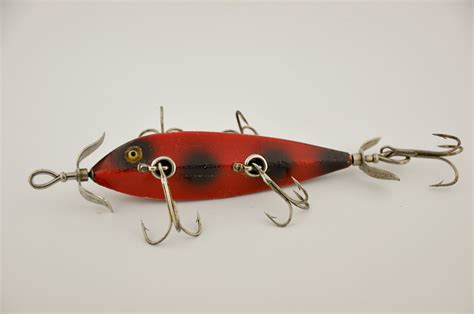 Heddon 00 Lure 5 Hook Underwater Minnow Fin And Flame Fishing For History