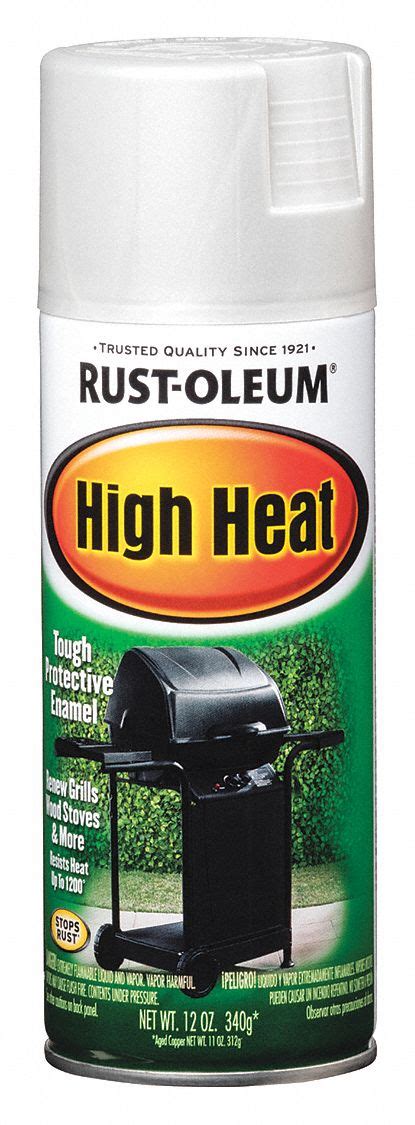 Rust Oleum High Heat Spray Paint In Satin Silver For Metal Wood 12 Oz