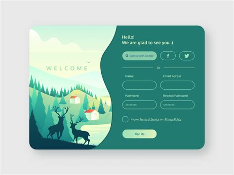 Sign Up Form By Inna Romashova On Dribbble