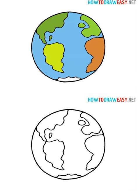 20 Easy Earth Drawing Ideas How To Draw Earth Blitsy