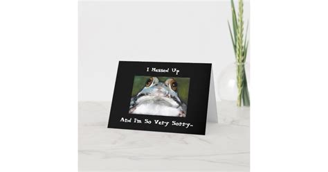 Frog Card Messed Up And Im Sorry Card Zazzle
