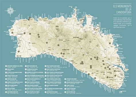 Minorca Beach Map Menorca Monumentos Patrimonio Mundial De La Humanidad