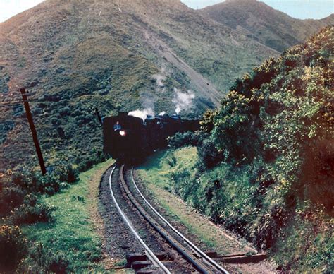 Transpress Nz Fell Locomotives Descend The Rimutaka Incline October 1955