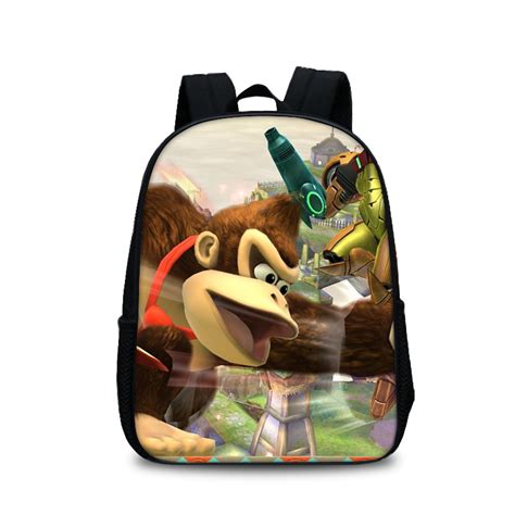 12″donkey Kong Backpack School Bag Baganime