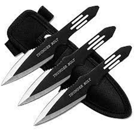 Perfect Point Rc 595 3 Thunder Bolt Throwing Knife Set With Three