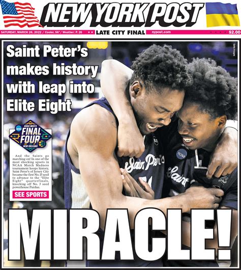 Ny Post Cover For March 26 2022 New York Post