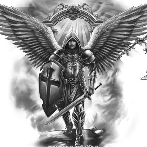 Create A Modern Take On St Michael The Archangel For My Tattoo