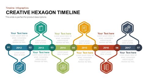 Creative Hexagon Timeline Powerpoint Template And Keynote Hexagon