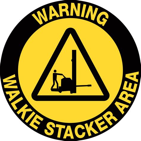 Floor Graphics - Warning Walkie Stacker Area | Uniform Safety Signs