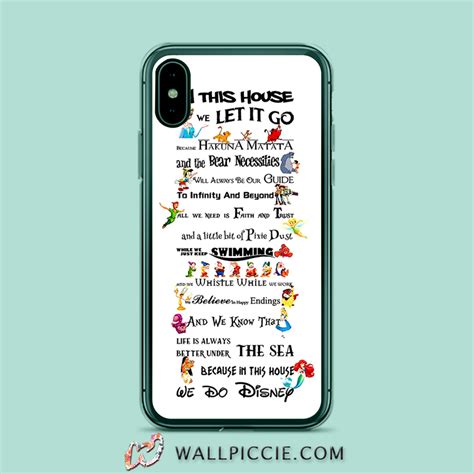 Choose a character and colour, up to 2 initials, and leave the magic to us. Disney Quote In This House We Let It Go iPhone Xr Case - Custom Phone Cases