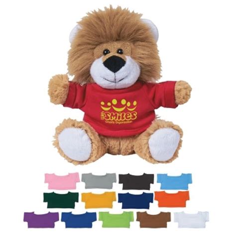 Lovable Lion With Shirt 6 Inch Personalized Promotional Products