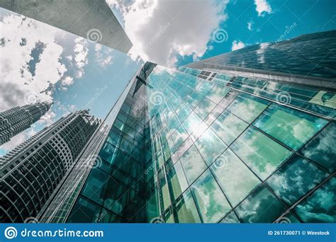 Low Angle Shot Of A Skyscrapers With Reflective Glass Windows Under The