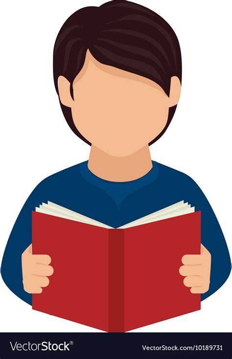Book Reading Person Man Education Icon Royalty Free Vector