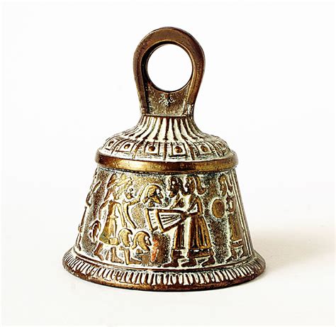 Vintage Small Peerage Brass Bell Visitors Bell Reception Hand Bell