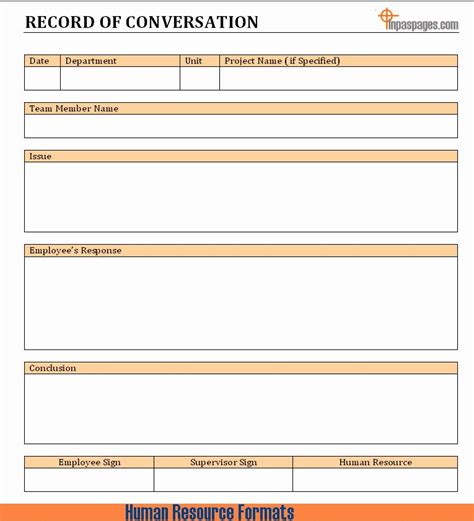 Documenting Employee Performance Template New Documentation Forms To