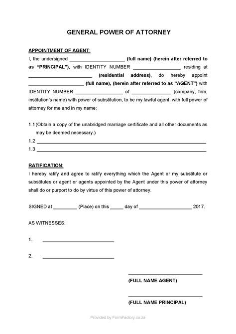 Sars Power Of Attorney Letter Pdf
