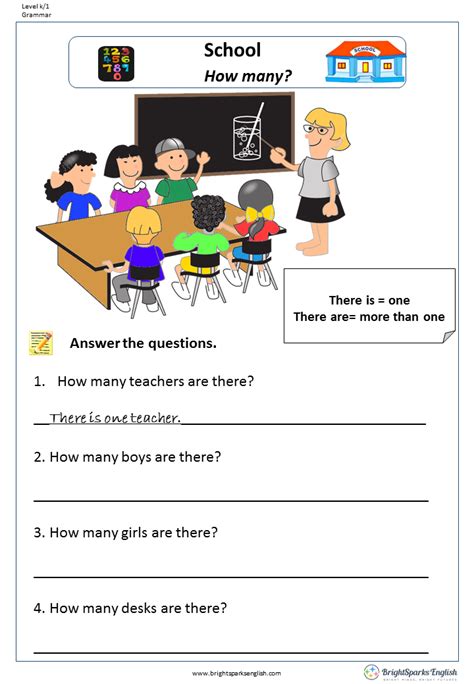 How Many English Worksheet English Treasure Trove