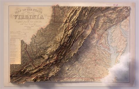 Virginia 3d Rendered Map Topographic Map Arizona Lakes Monument