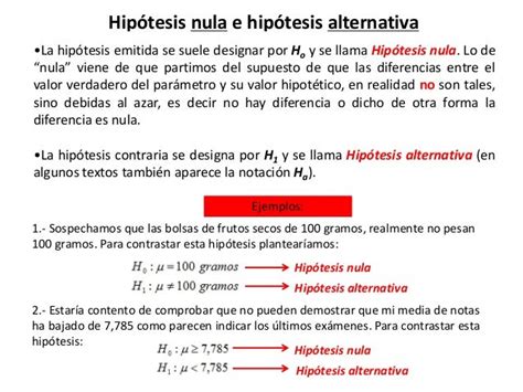 Ejemplo De Hipotesis Nula Y Alternativa En Estadistica Coleccion De Images