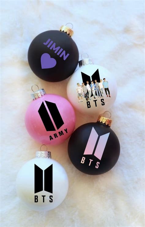 Kpop Bts Inspired Christmas Ornaments Bts Christmas Ornaments