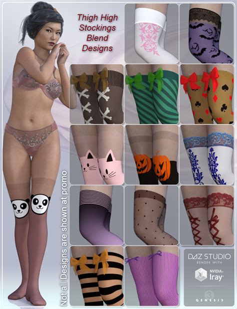 Thigh Highs Stockings And Socks For Genesis 3 And 8 Females Daz 3d