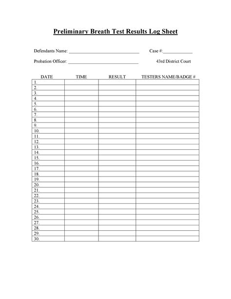 Free Printable Log Book Sheets Printable Templates
