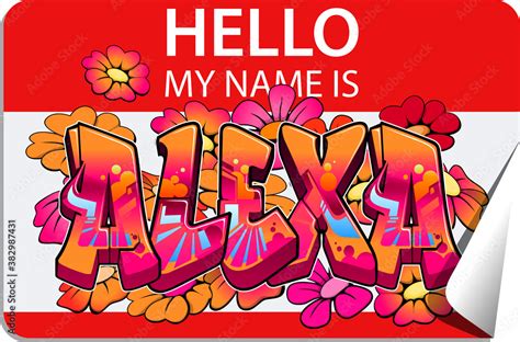 Alexa Graffiti Name Design Stock Vector Adobe Stock