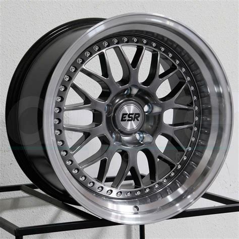 One 19x105 Esr Sr01 Sr1 5x112 22 Hyper Black Wheels Rims Wheels