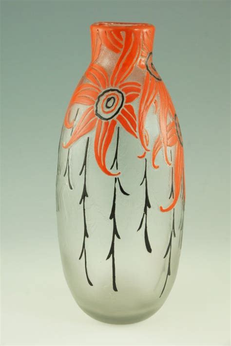 Art Deco Vase By Legras France At 1stdibs