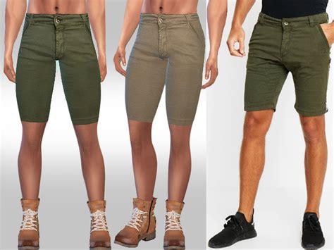 Male Sims Casual Olive Shorts By Saliwa At Tsr Sims 4 Updates