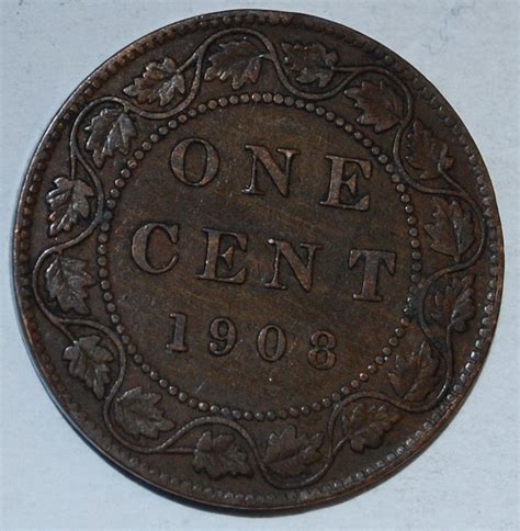Canada 1 Cent 1908 For Sale Buy Now Online Item 175572