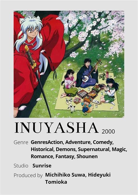 Inuyasha Anime Minimalist Poster 😊 Information Taken From Myanimelist