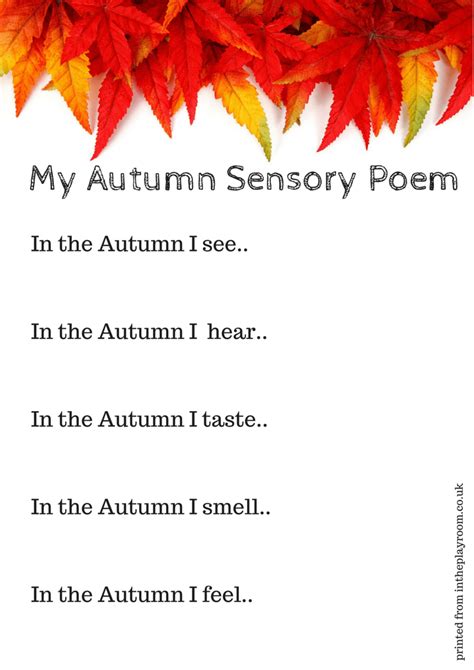 Free Printable Autumn Fall Writing Prompts For Kids In The Playroom