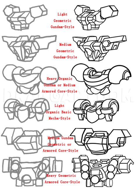 How To Draw Mecha Draw Anime Robots Step By Step Drawing Guide By Kenshineien
