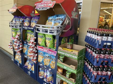Food Lion Grocery Store Interior Football Theme Displays Editorial