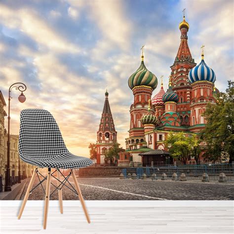 Moscow Cathedral Russia Skyline Wall Mural Wallpaper