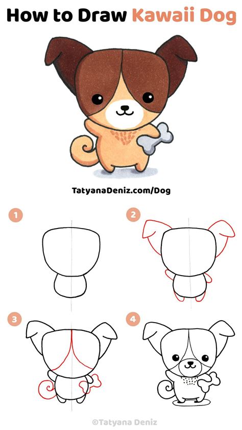 How To Draw Simple Dog Step By Step At Drawing Tutorials