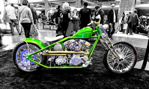 Custom Green Machine Chopper Motorcycle Bike Custom Chopper