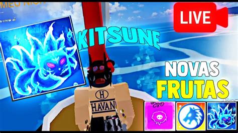 Nova Fruta Kitsune Blox Fruits💫update 20💫 Jogando Com Inscritos💫 Youtube