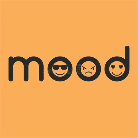 Mood Typographic Concept With Faces Stock Vector Illustration Of
