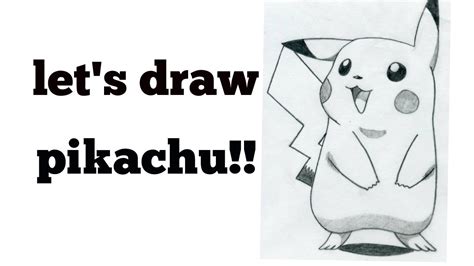 How To Draw Pikachu With Pencil Youtube