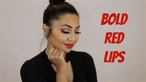 Red Lip Makeup Tutorial Using Morphe 35o Palette Youtube