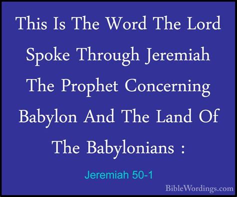 Jeremiah 50 Holy Bible English