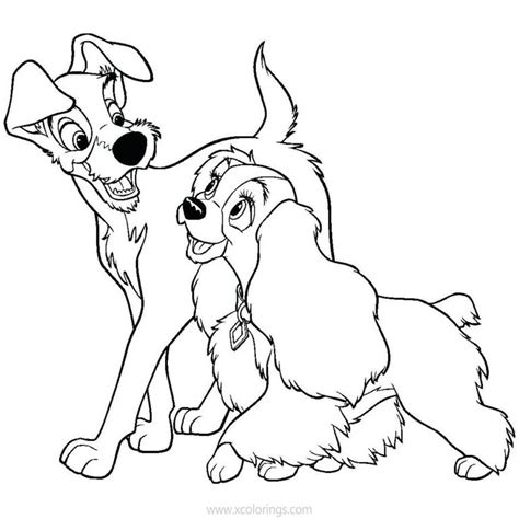 Lady And The Tramp Coloring Pages Trusty Jock And Lady
